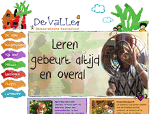 Tablet Screenshot of basisschooldevallei.nl